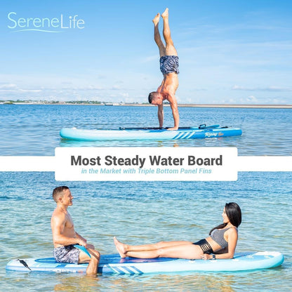 Inflatable Stand up Paddle Board with Premium SUP Accessories – Wide Stable Design with Non-Slip EVA Deck Pad for Adults and Youth of All Skill Levels, 350 Lbs Capacity